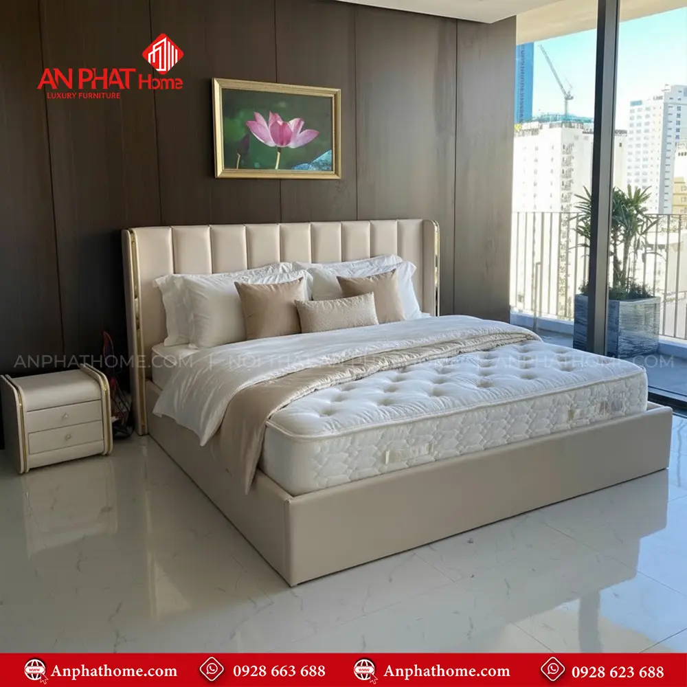 Giường Ngủ Hiện Đại Bọc Da GN-267