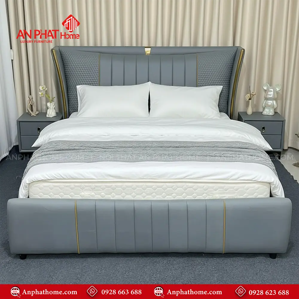 Giường Ngủ Hiện Đại Bọc Da GN-269