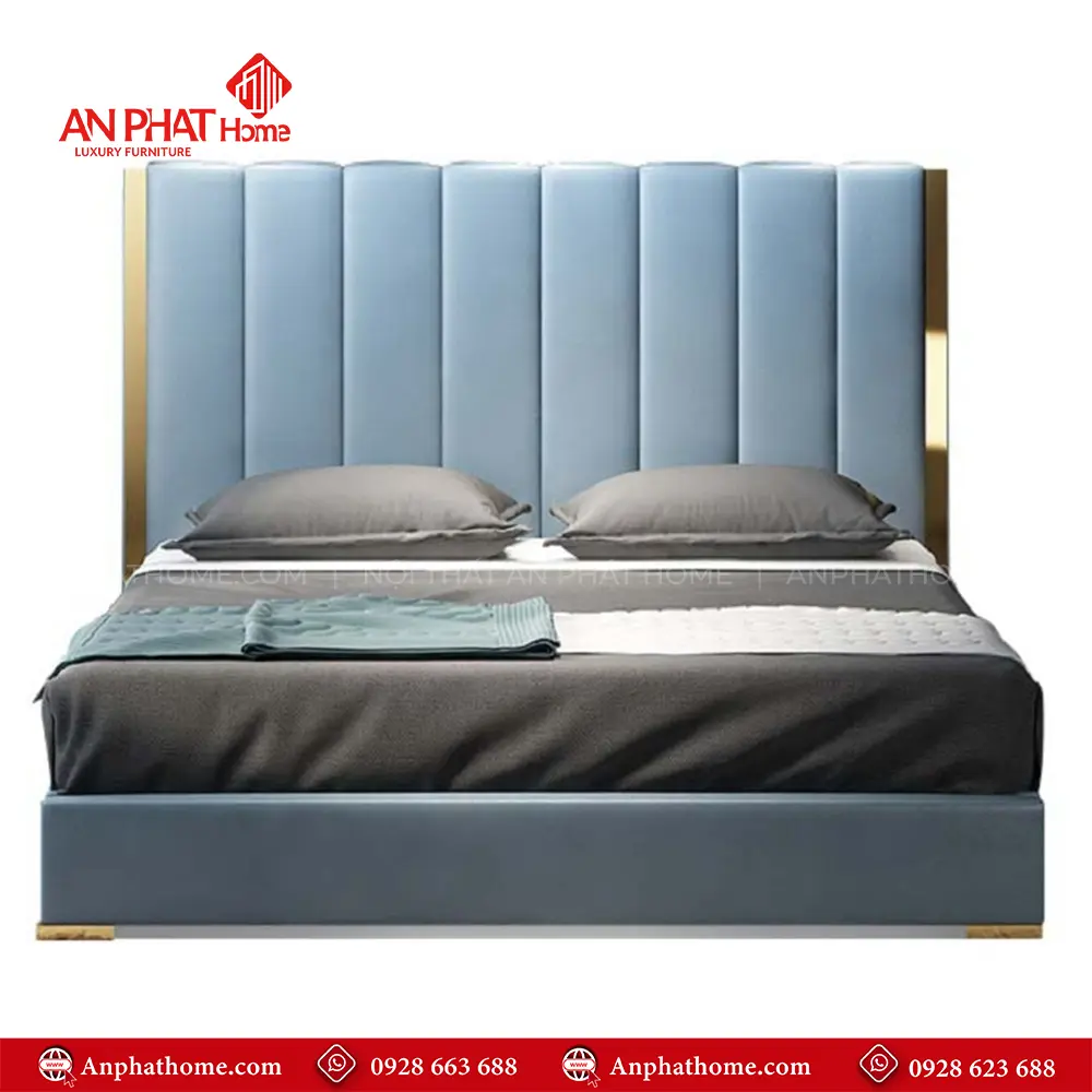 Giường Ngủ Hiện Đại Bọc Nỉ Cao Cấp GN-233