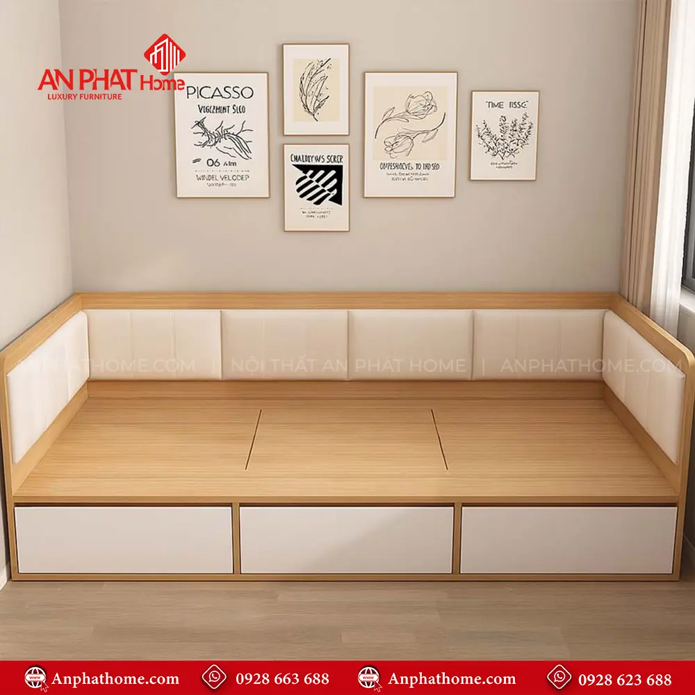 Giường Ngủ Hiện Đại Có Hộc Kéo GN-218 12 Giường Ngủ Hiện Đại Có Hộc Kéo GN-218