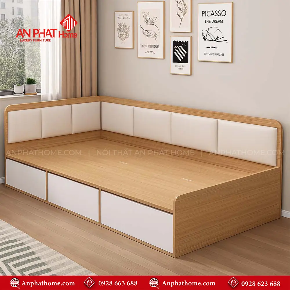 Giường Ngủ Hiện Đại Có Hộc Kéo GN-218 11 Giường Ngủ Hiện Đại Có Hộc Kéo GN-218