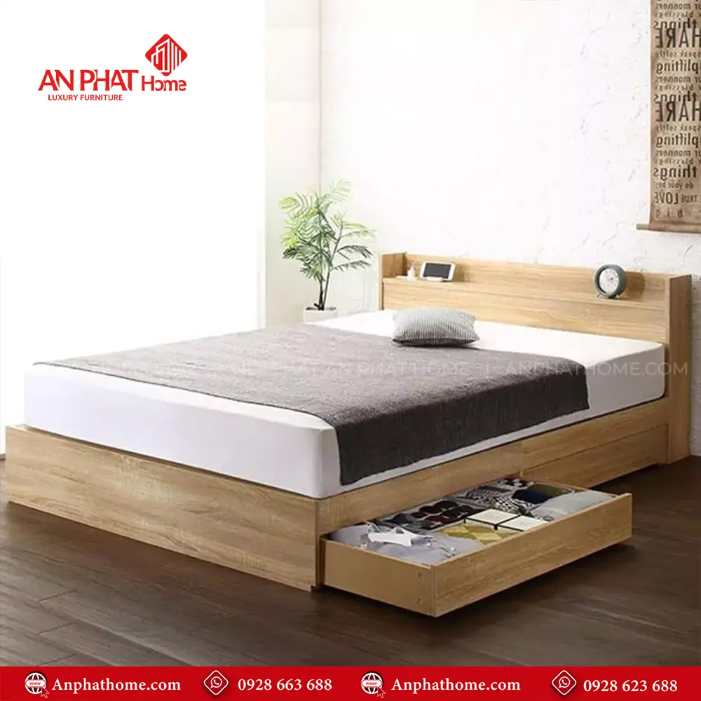 Giường Ngủ Hiện Đại Có Ngăn Kéo GN-285