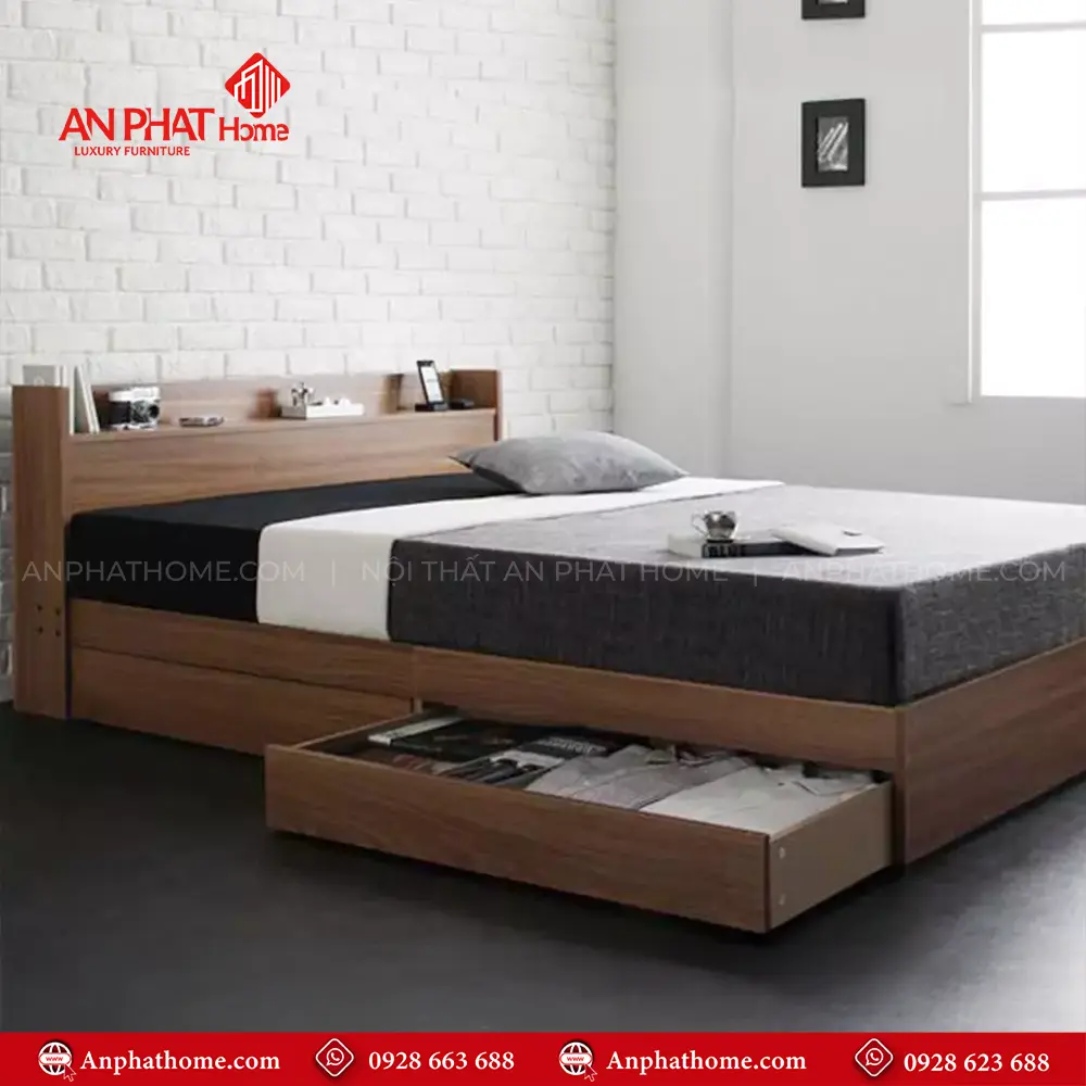 Giường Ngủ Hiện Đại Có Ngăn Kéo GN-285