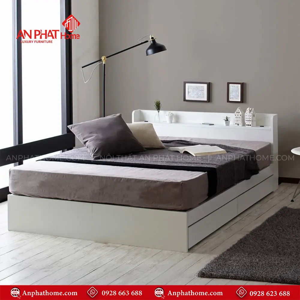 Giường Ngủ Hiện Đại Có Ngăn Kéo GN-285