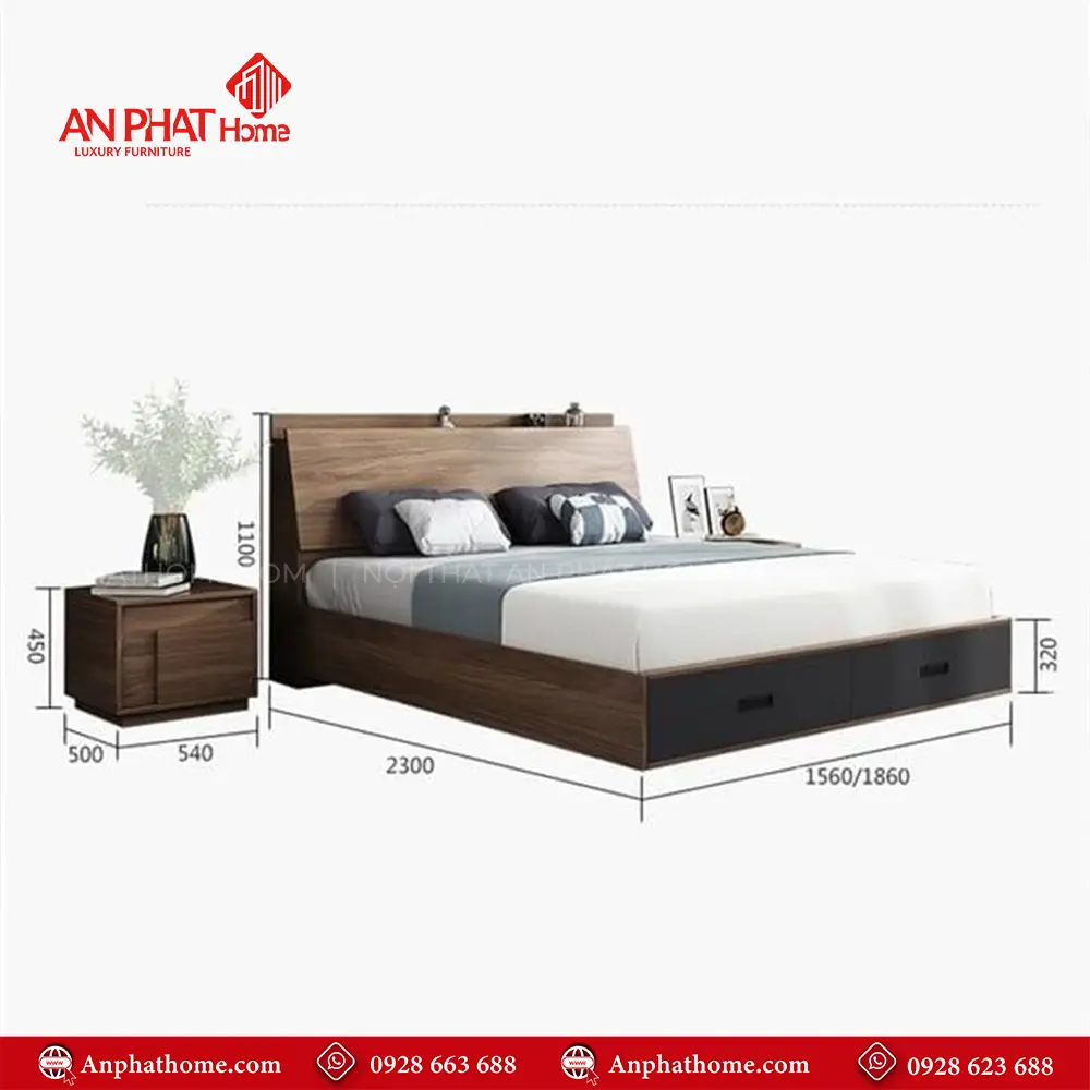 Giường Ngủ Hiện Đại Đẹp GN-334 9 Giường Ngủ Hiện Đại Đẹp GN-334