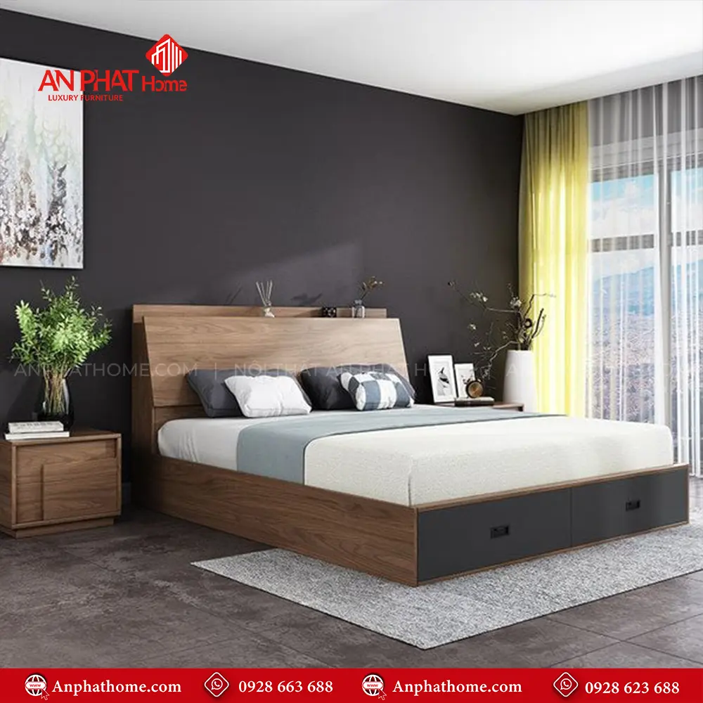 Giường Ngủ Hiện Đại Đẹp GN-334 7 Giường Ngủ Hiện Đại Đẹp GN-334