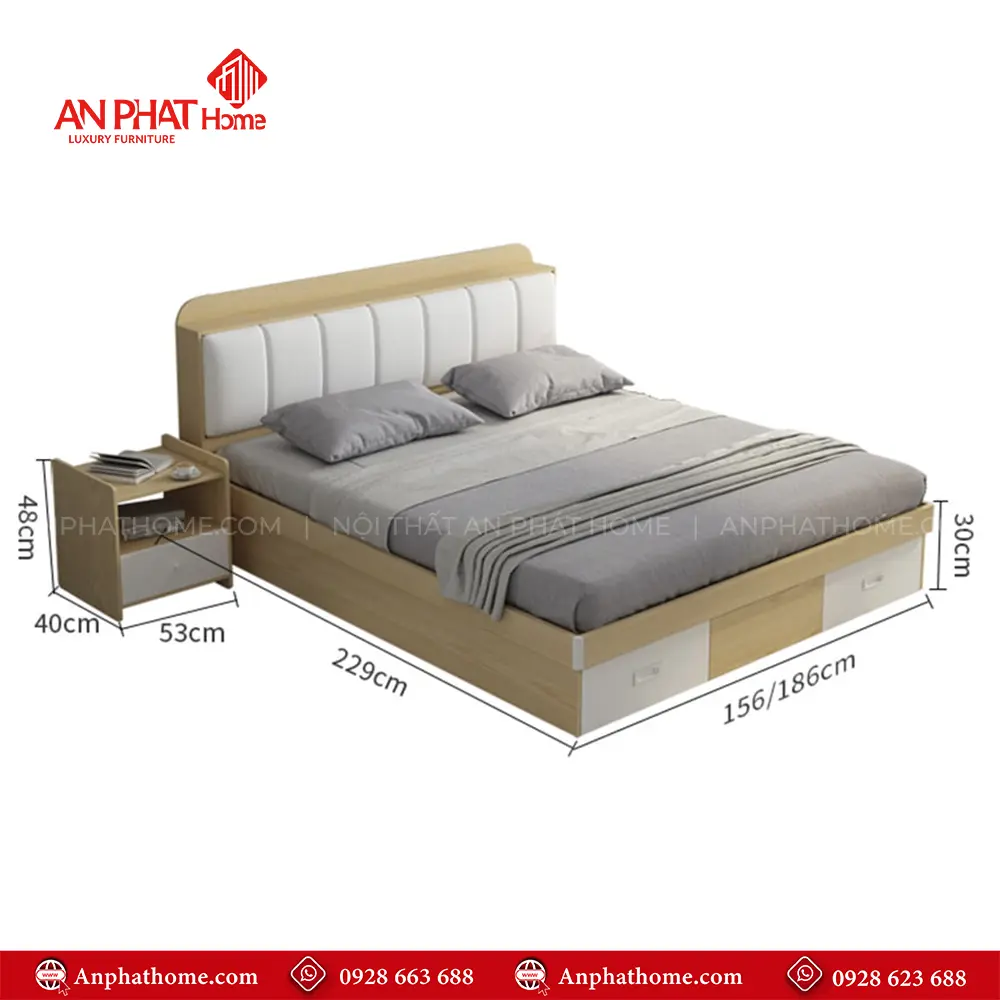 Giường Ngủ Hiện Đại GN-222 12 Giường Ngủ Hiện Đại GN-222