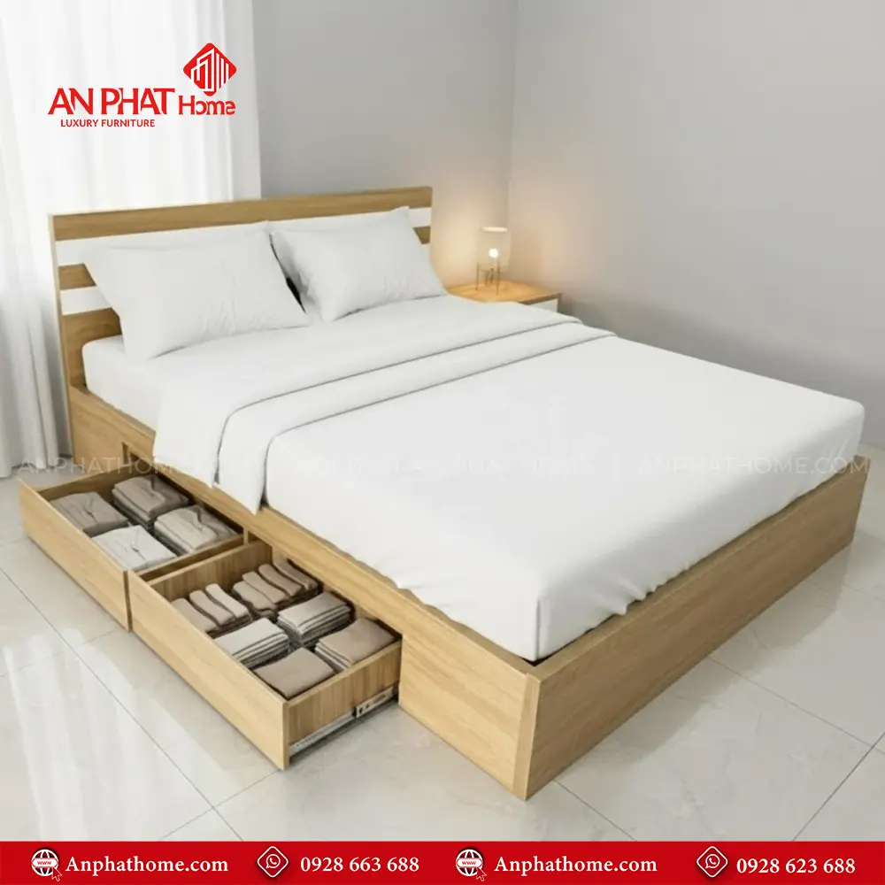 Giường Ngủ Hiện Đại Gỗ Công Nghiệp GN-201 20 Giường Ngủ Hiện Đại Gỗ Công Nghiệp GN-201