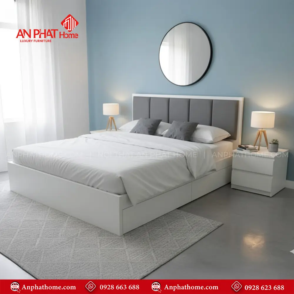 Giường Ngủ Hiện Đại Gỗ Công Nghiệp GN-257 7 Giường Ngủ Hiện Đại Gỗ Công Nghiệp GN-257