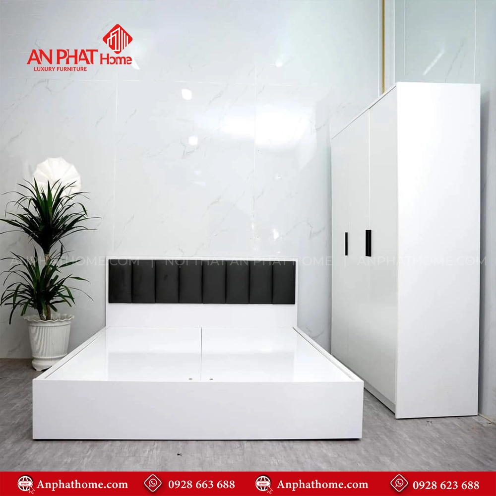 Giường Ngủ Hiện Đại Gỗ MDF GN-282 9 Giường Ngủ Hiện Đại Gỗ MDF GN-282