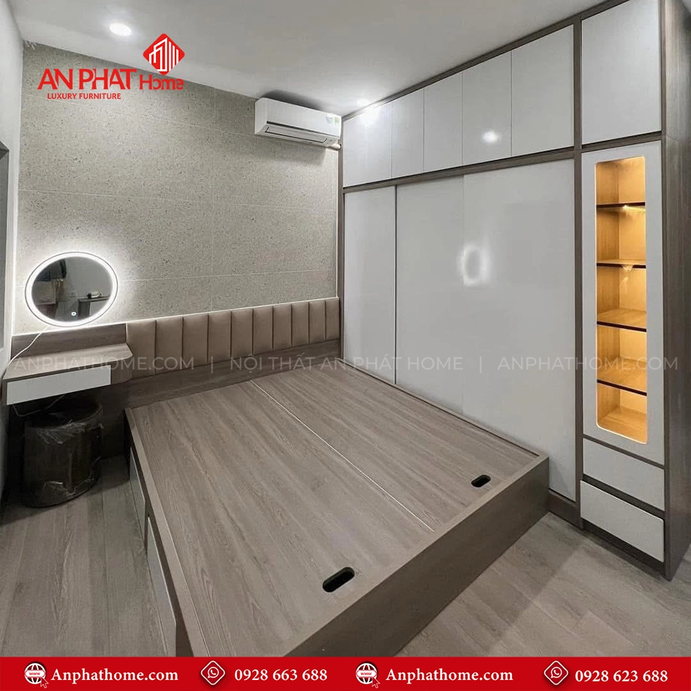 Giường Ngủ Hiện Đại Gỗ MDF GN-282 11 Giường Ngủ Hiện Đại Gỗ MDF GN-282