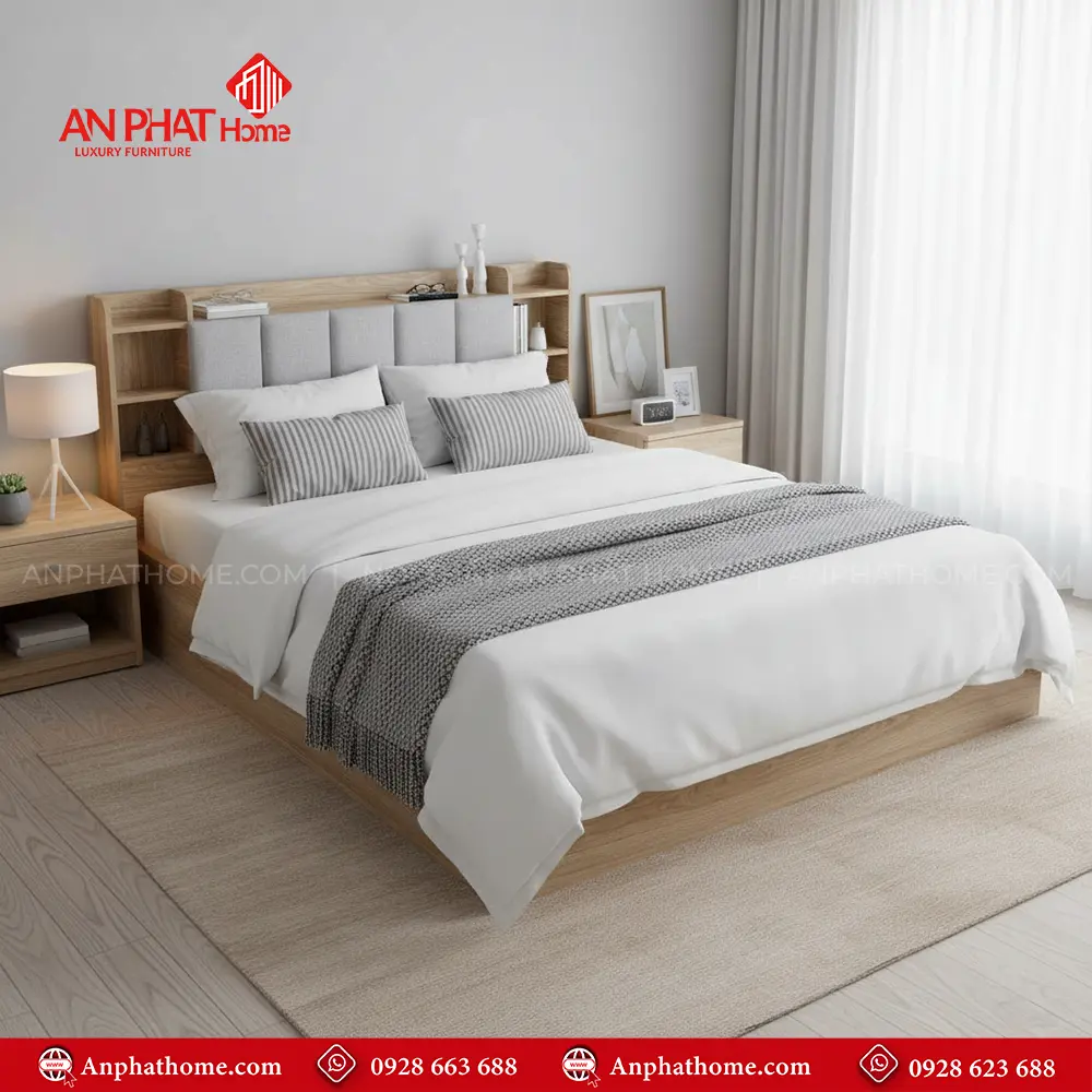 Giường Ngủ Hiện Đại Gỗ MDF GN-291 8 Giường Ngủ Hiện Đại Gỗ MDF GN-291