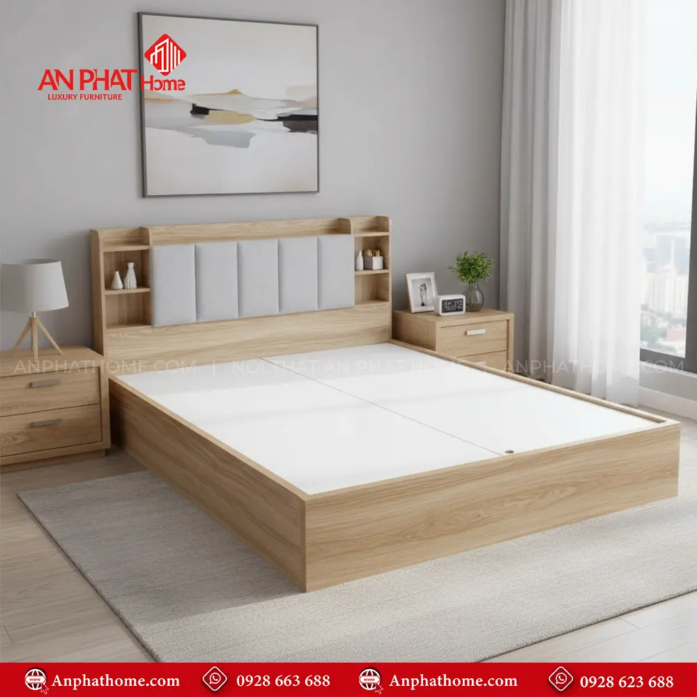Giường Ngủ Hiện Đại Gỗ MDF GN-291 7 Giường Ngủ Hiện Đại Gỗ MDF GN-291