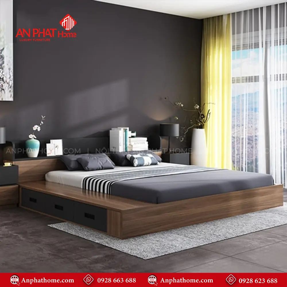 Giường Ngủ Hiện Đại Kiểu Nhật GN-225 15 Giường Ngủ Hiện Đại Kiểu Nhật GN-225