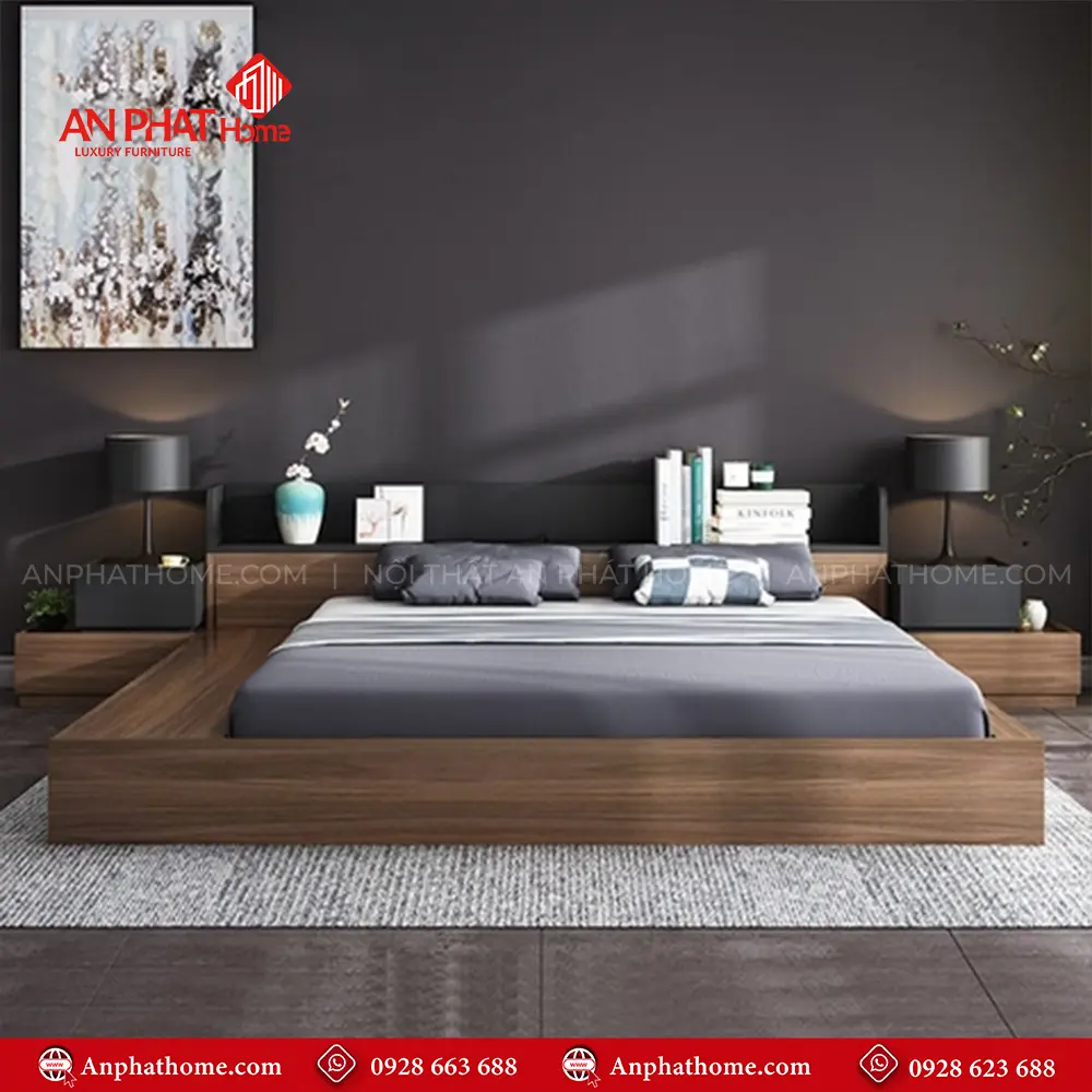 Giường Ngủ Hiện Đại Kiểu Nhật GN-225 14 Giường Ngủ Hiện Đại Kiểu Nhật GN-225