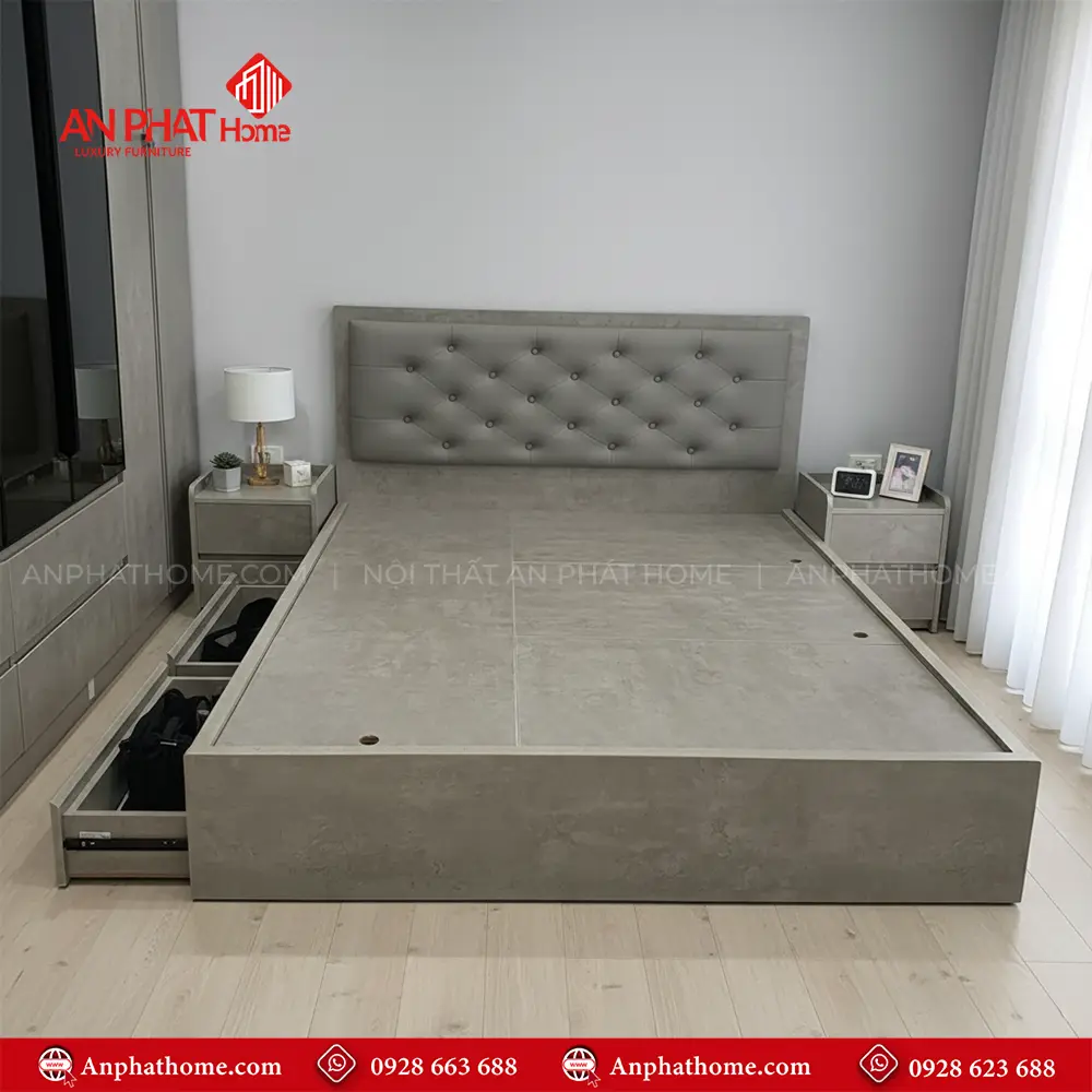 Giường Ngủ Hiện Đại MDF GN-306 7 Giường Ngủ Hiện Đại MDF GN-306