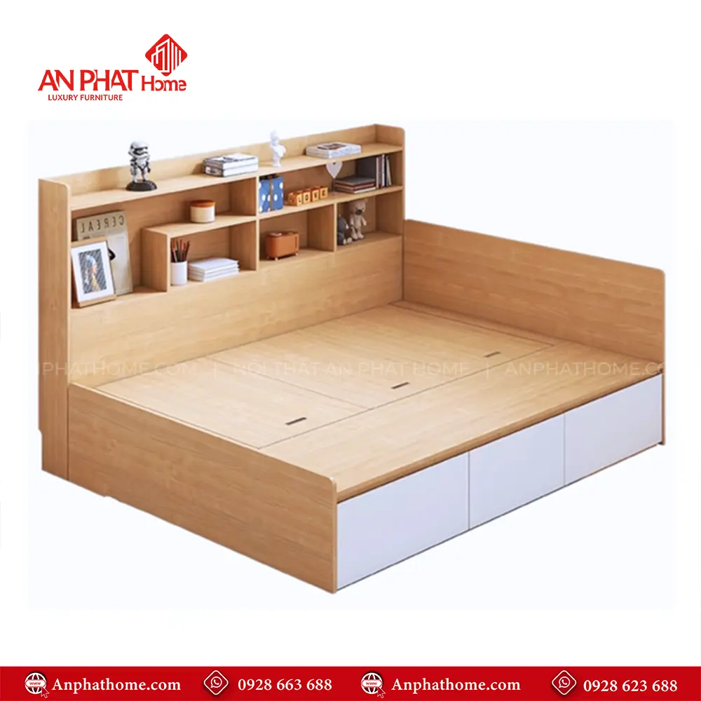 Giường Ngủ Kết Hợp Kệ Sách GN-324 14 Giường Ngủ Kết Hợp Kệ Sách GN-324