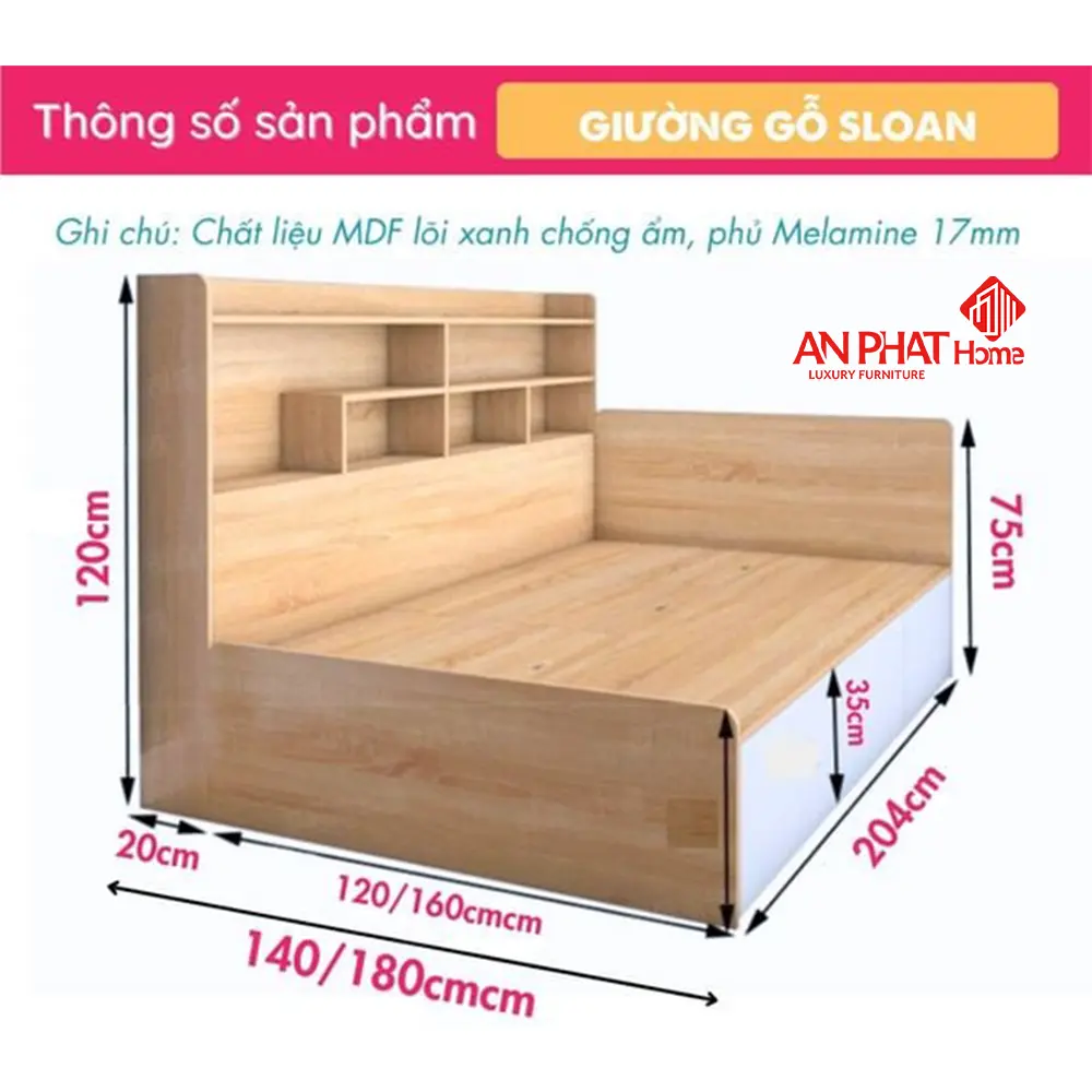 Giường Ngủ Kết Hợp Kệ Sách GN-324 15 Giường Ngủ Kết Hợp Kệ Sách GN-324