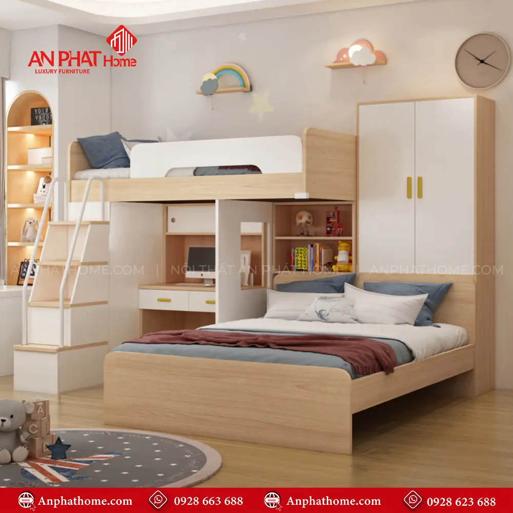 Giường Ngủ Tầng Linh Hoạt Thông Minh GN-313 11 Giường Ngủ Tầng Linh Hoạt Thông Minh GN-313
