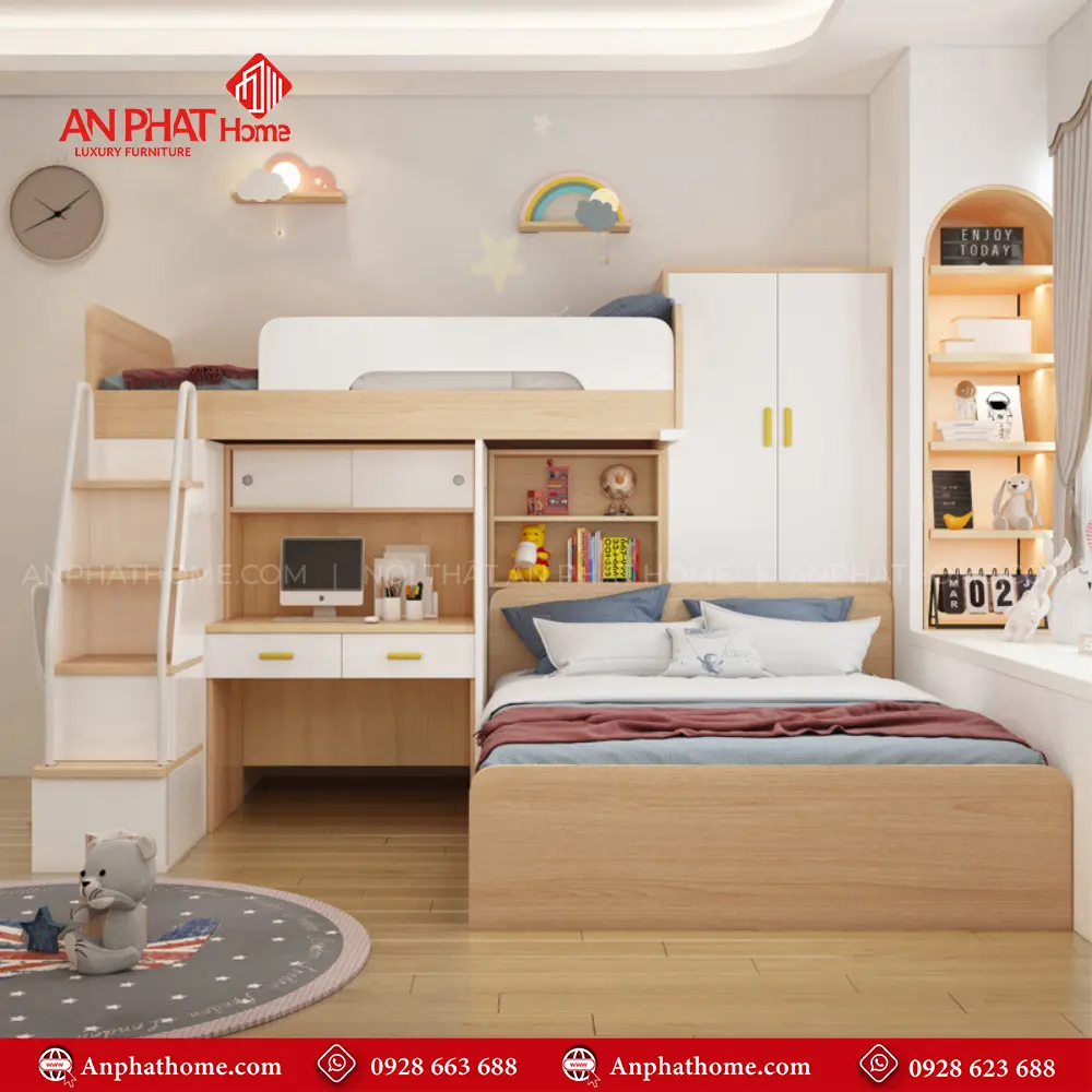 Giường Ngủ Tầng Linh Hoạt Thông Minh GN-313 10 Giường Ngủ Tầng Linh Hoạt Thông Minh GN-313