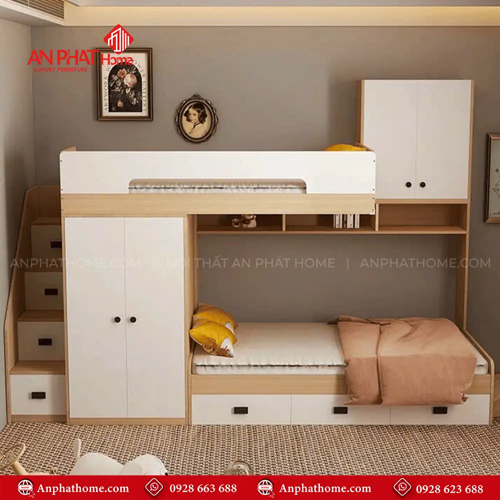 Giường Ngủ Thông Minh 2 Tầng GN-308 12 Giường Ngủ Thông Minh 2 Tầng GN-308