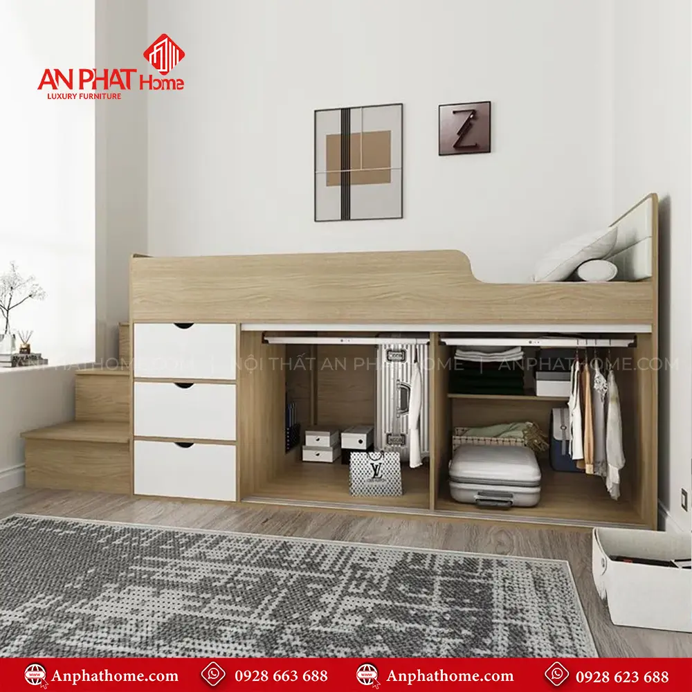 Giường Ngủ Thông Minh Đơn Giản Tiện Nghi GN-344 11 Giường Ngủ Thông Minh Đơn Giản Tiện Nghi GN-344