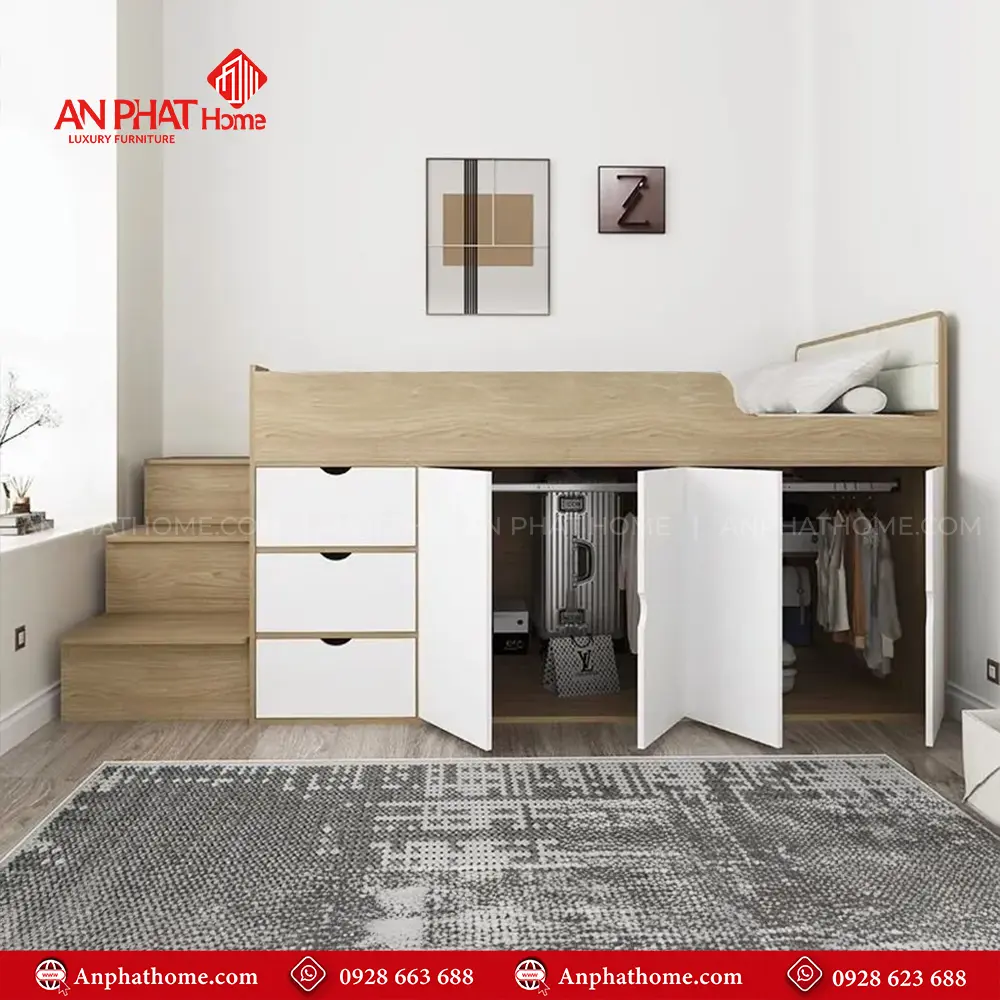 Giường Ngủ Thông Minh Đơn Giản Tiện Nghi GN-344 10 Giường Ngủ Thông Minh Đơn Giản Tiện Nghi GN-344