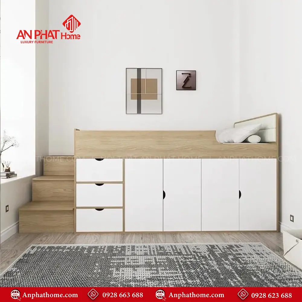 Giường Ngủ Thông Minh Đơn Giản Tiện Nghi GN-344 9 Giường Ngủ Thông Minh Đơn Giản Tiện Nghi GN-344