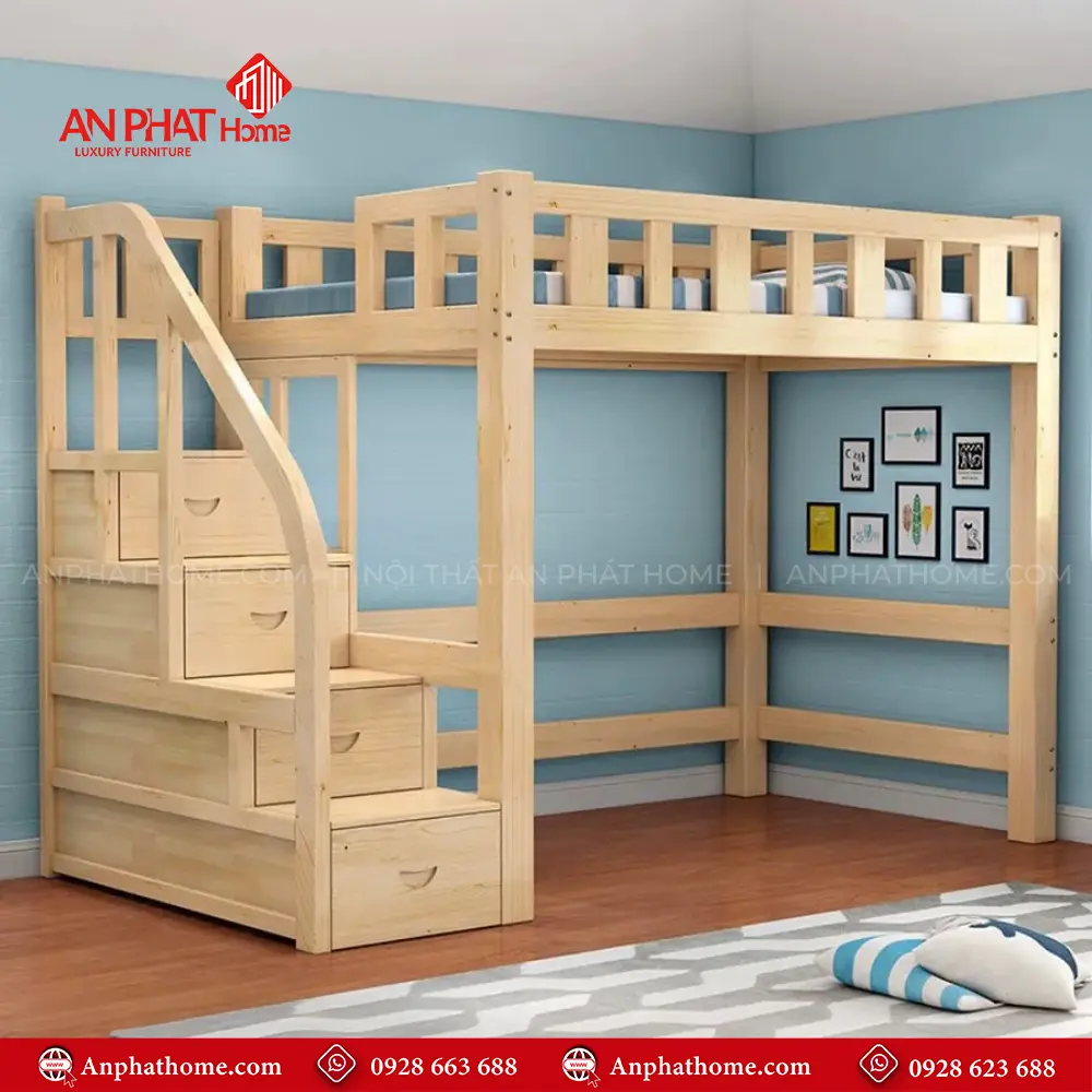 Giường Ngủ Thông Minh Kết Hợp Bàn Học Cho Bé GN-351 19 Giường Ngủ Thông Minh Kết Hợp Bàn Học Cho Bé GN-351