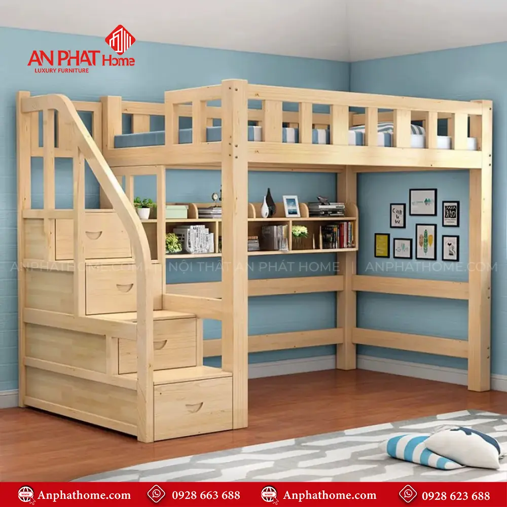 Giường Ngủ Thông Minh Kết Hợp Bàn Học Cho Bé GN-351 17 Giường Ngủ Thông Minh Kết Hợp Bàn Học Cho Bé GN-351