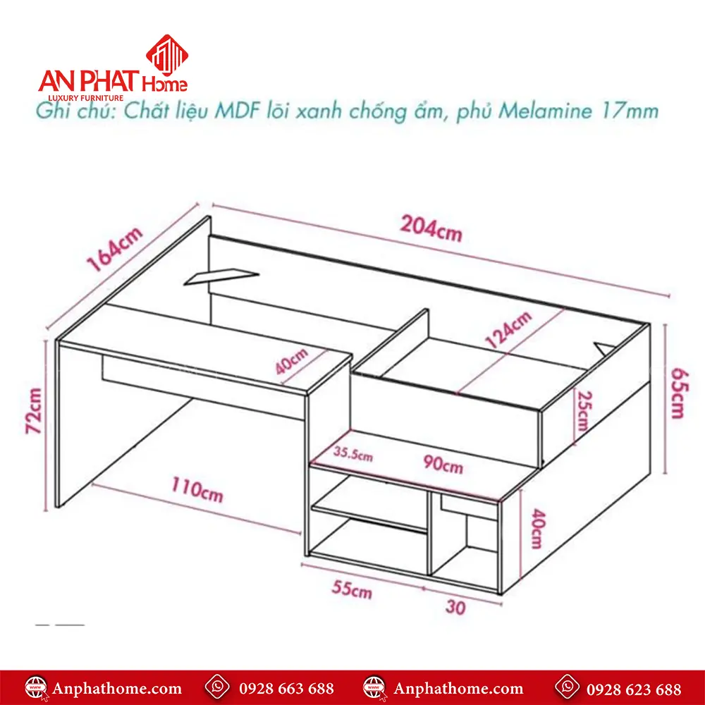 Giường Ngủ Thông Minh Kết Hợp Bàn Học Và Kệ Sách GN-325 9 Giường Ngủ Thông Minh Kết Hợp Bàn Học Và Kệ Sách GN-325