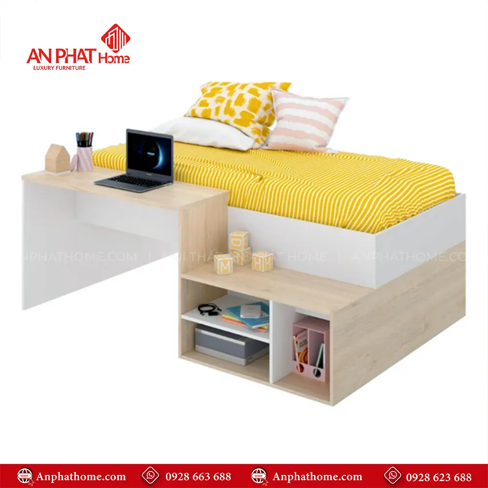 Giường Ngủ Thông Minh Kết Hợp Bàn Học Và Kệ Sách GN-325 8 Giường Ngủ Thông Minh Kết Hợp Bàn Học Và Kệ Sách GN-325