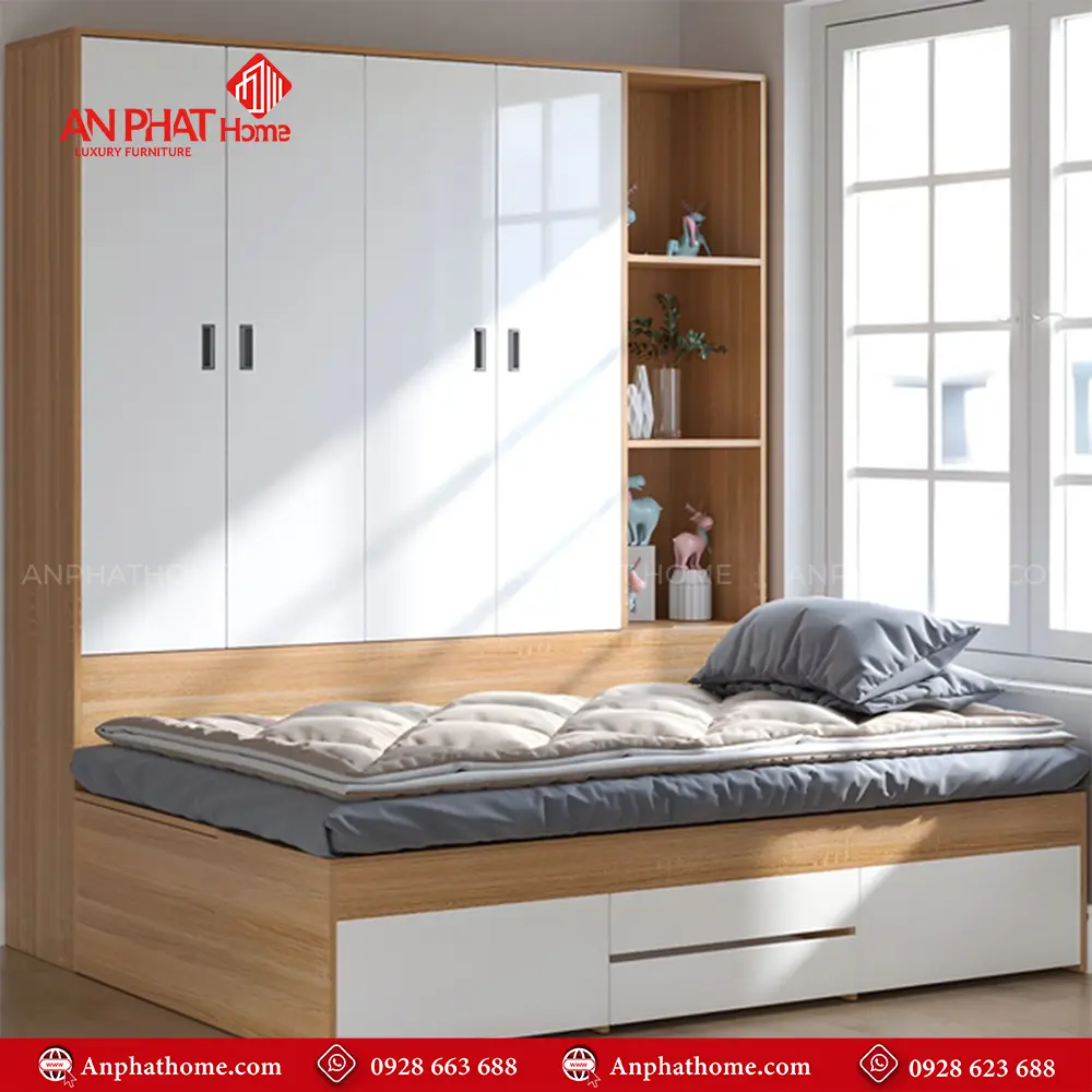 Giường Ngủ Thông Minh Kết Hợp Tủ Quần Áo GN-326