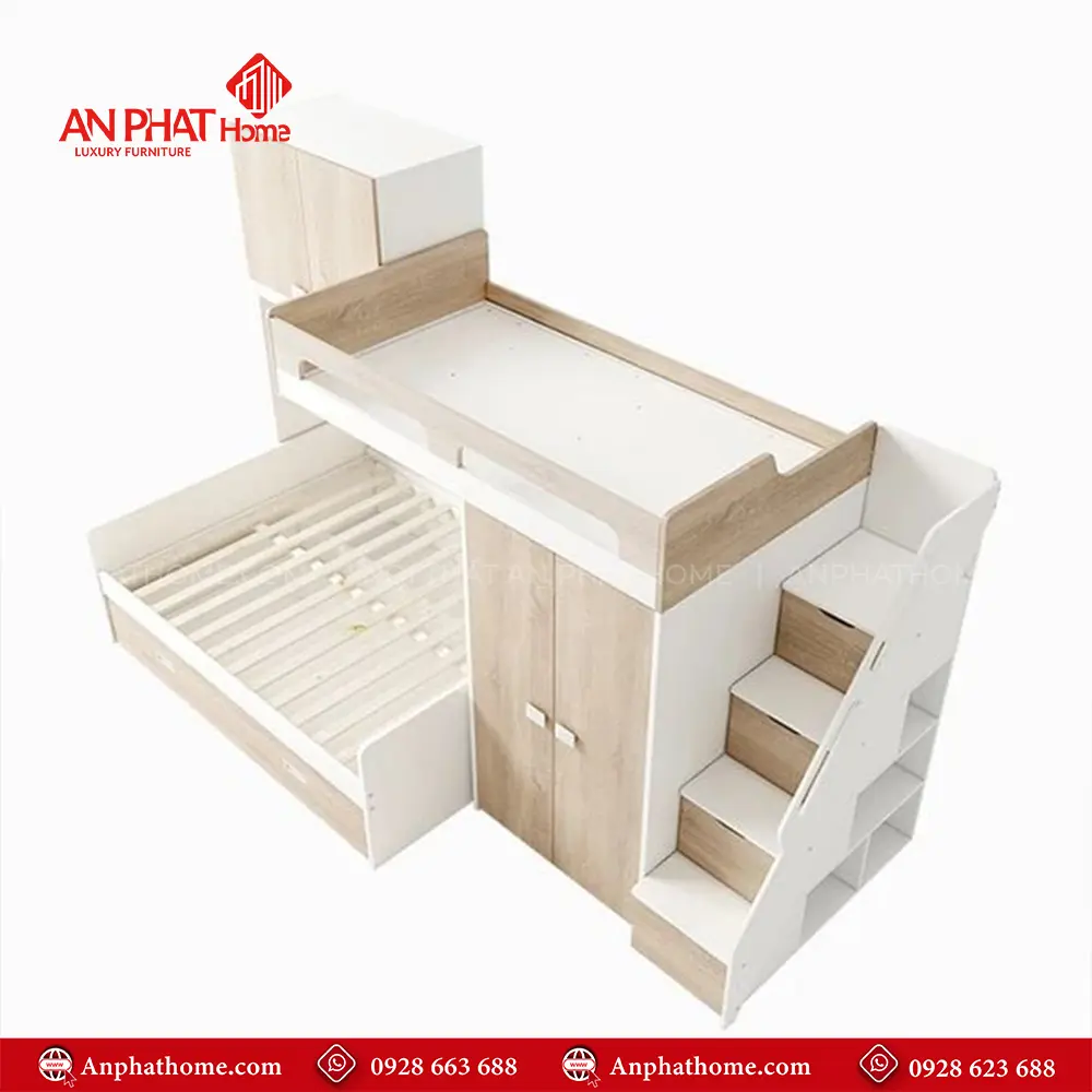 Giường Tầng Cao Cấp Đa Chức Năng GN-338 9 Giường Tầng Cao Cấp Đa Chức Năng GN-338