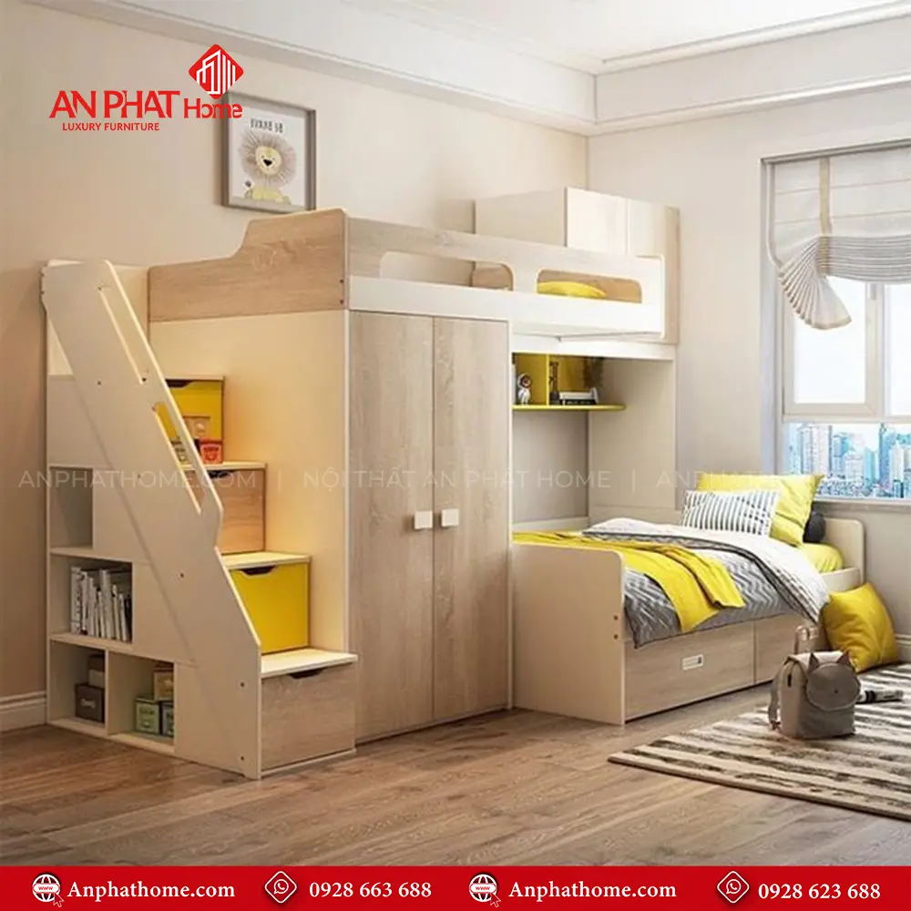 Giường Tầng Cao Cấp Đa Chức Năng GN-338 7 Giường Tầng Cao Cấp Đa Chức Năng GN-338