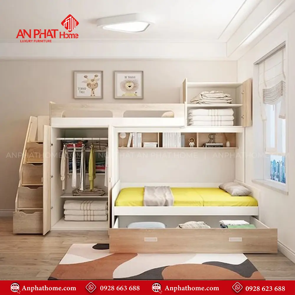 Giường Tầng Cao Cấp Đa Chức Năng GN-338 8 Giường Tầng Cao Cấp Đa Chức Năng GN-338