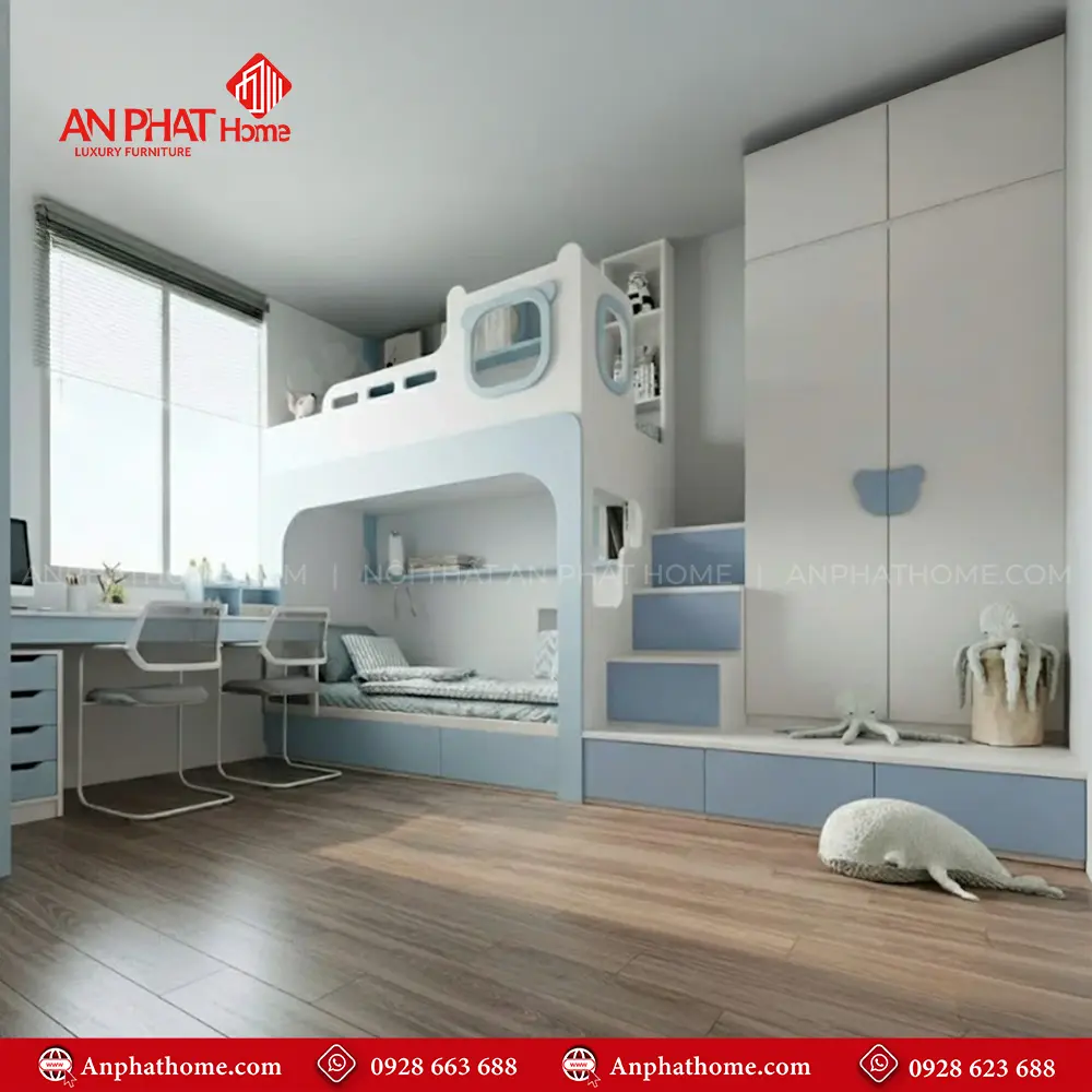 Giường Tầng Cho Bé Tiện Nghi Hiện Đại GN-307 12 Giường Tầng Cho Bé Tiện Nghi Hiện Đại GN-307