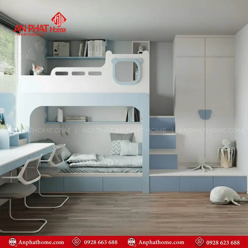 Giường Tầng Cho Bé Tiện Nghi Hiện Đại GN-307 11 Giường Tầng Cho Bé Tiện Nghi Hiện Đại GN-307