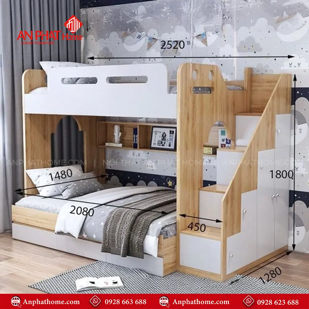 Giường Tầng Đẹp Cho Bé GN-340 17 Giường Tầng Đẹp Cho Bé GN-340