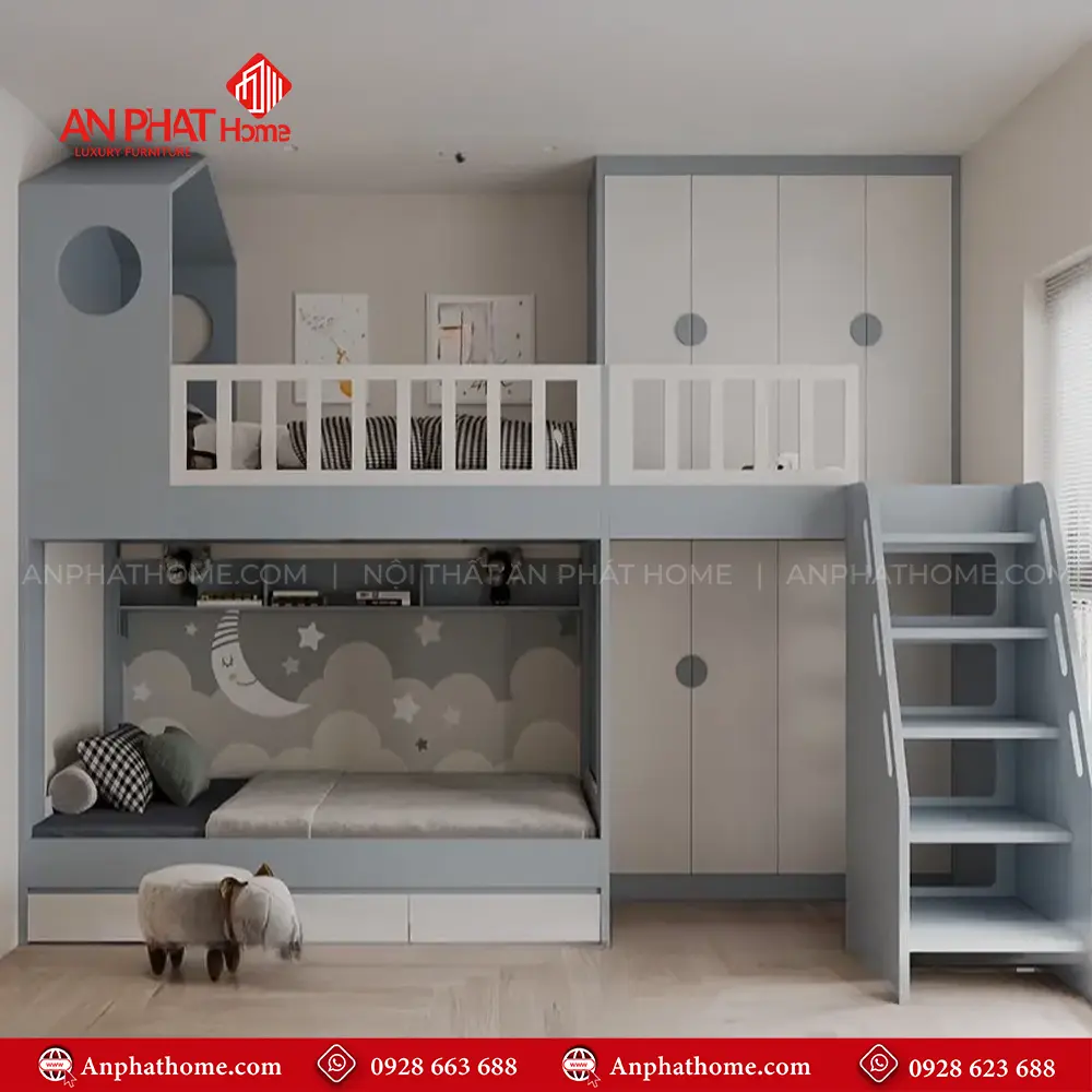 Giường Tầng Gỗ Công Nghiệp Hiện Đại GN-318 10 Giường Tầng Gỗ Công Nghiệp Hiện Đại GN-318