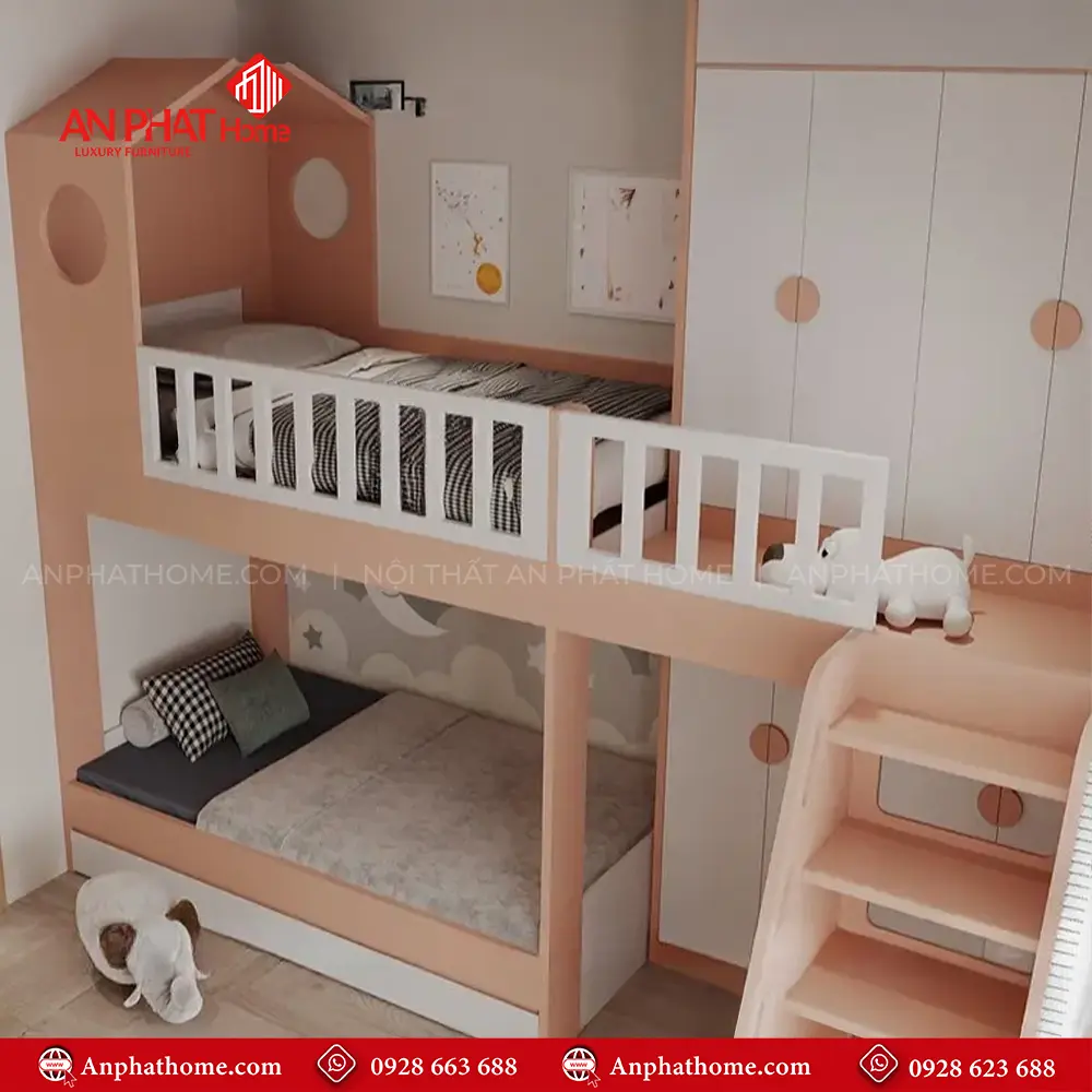 Giường Tầng Gỗ Công Nghiệp Hiện Đại GN-318 12 Giường Tầng Gỗ Công Nghiệp Hiện Đại GN-318