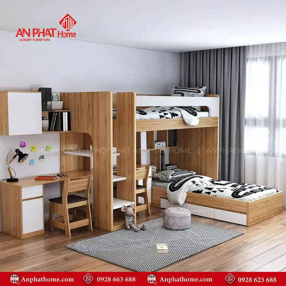 Giường Tầng Hiện Đại Cho Bé GN-322 6 Giường Tầng Hiện Đại Cho Bé GN-322