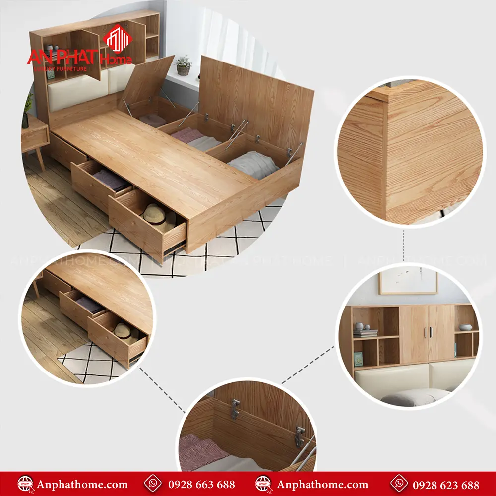 Giường Thông Minh Gỗ MDF GN-223 17 Giường Thông Minh Gỗ MDF GN-223