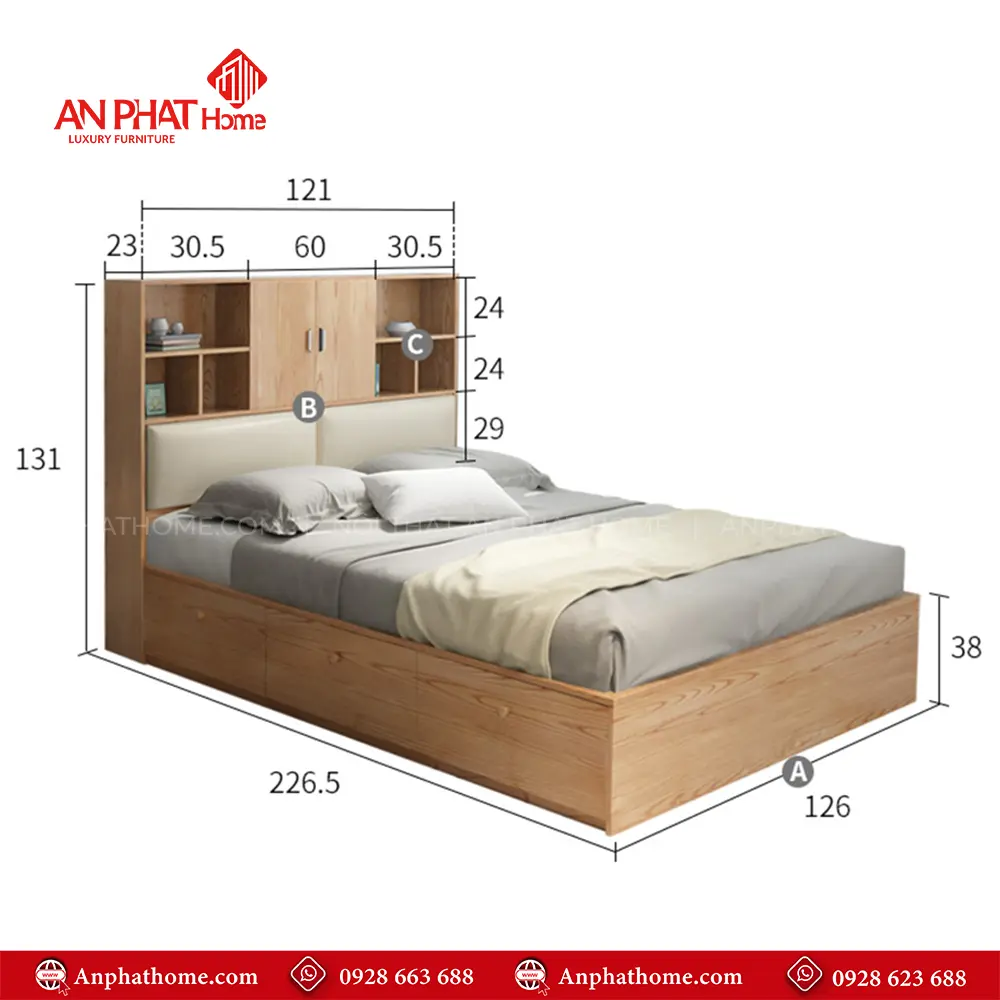 Giường Thông Minh Gỗ MDF GN-223 21 Giường Thông Minh Gỗ MDF GN-223