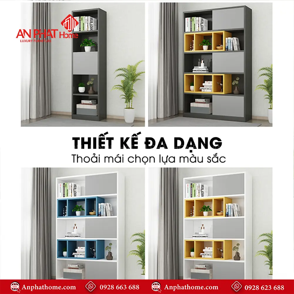 Kệ Sách Bằng Gỗ Thiết Kế Hiện Đại T-5460 27 Kệ Sách Bằng Gỗ Thiết Kế Hiện Đại T-5460