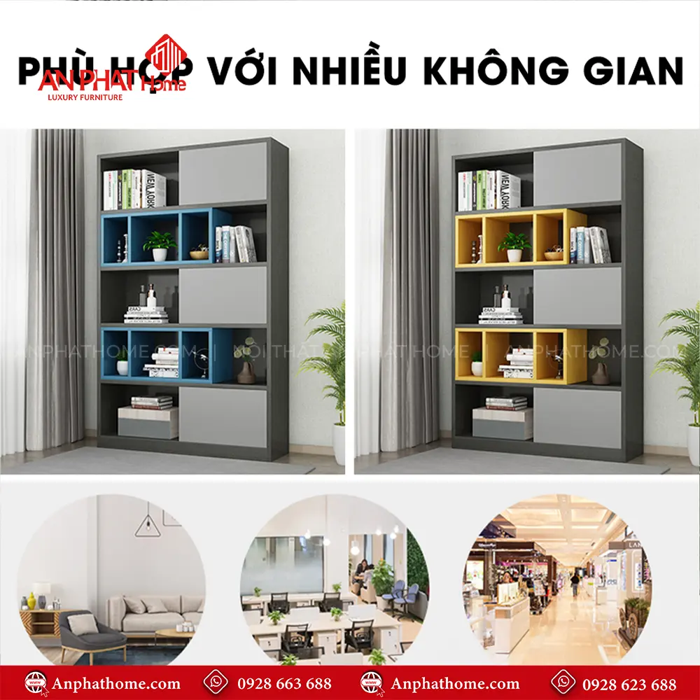 Kệ Sách Bằng Gỗ Thiết Kế Hiện Đại T-5460 26 Kệ Sách Bằng Gỗ Thiết Kế Hiện Đại T-5460