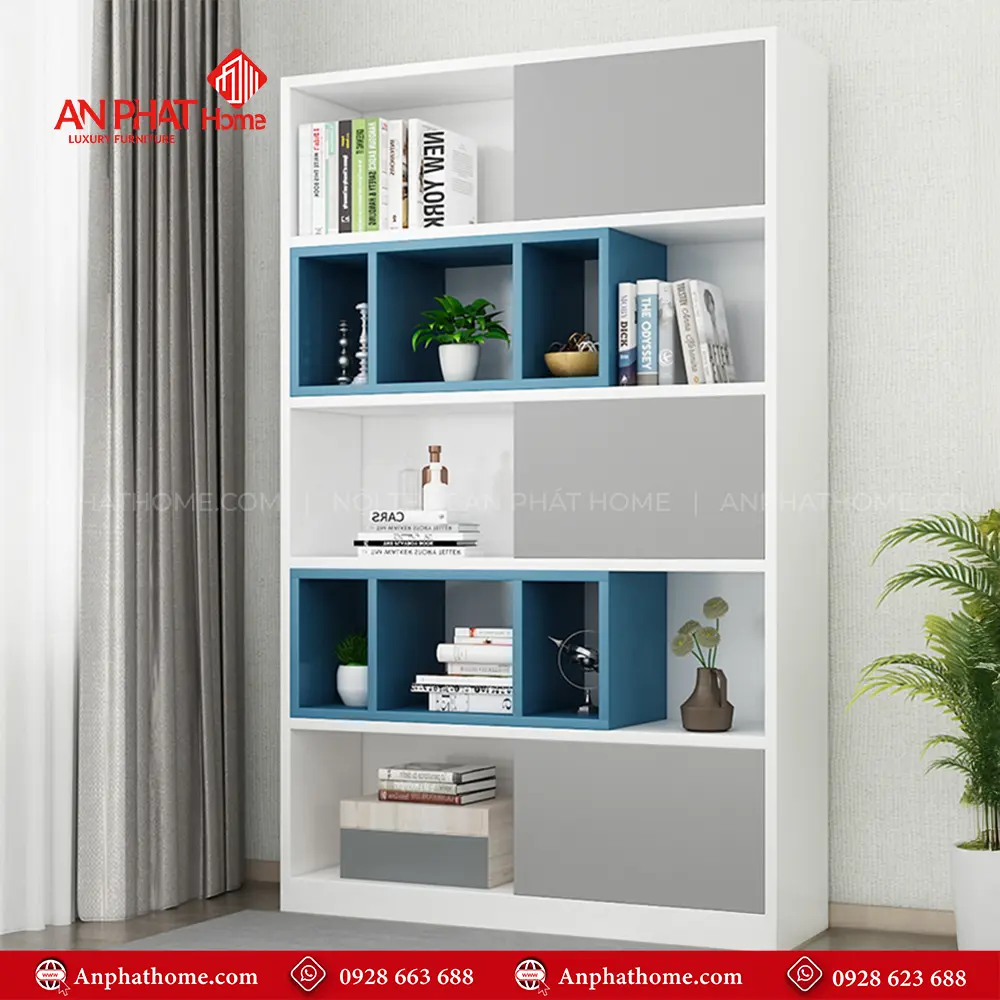 Kệ Sách Bằng Gỗ Thiết Kế Hiện Đại T-5460 24 Kệ Sách Bằng Gỗ Thiết Kế Hiện Đại T-5460