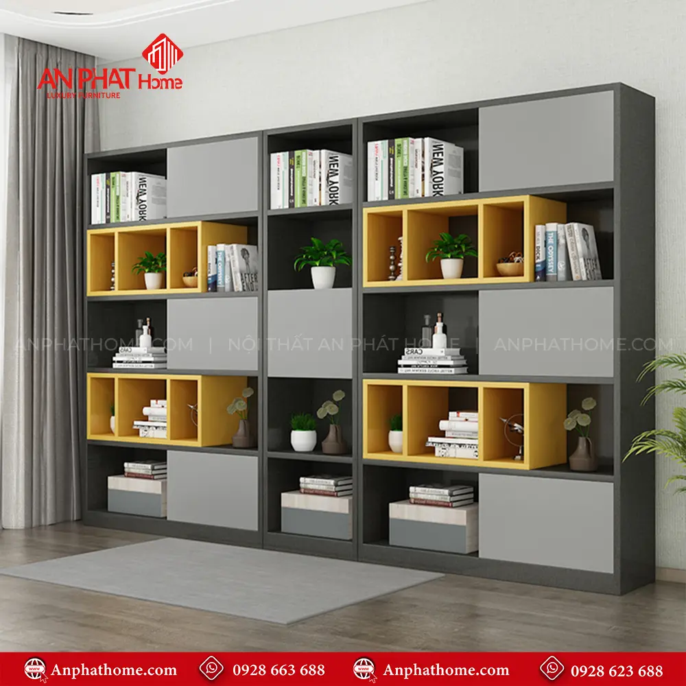 Kệ Sách Bằng Gỗ Thiết Kế Hiện Đại T-5460 23 Kệ Sách Bằng Gỗ Thiết Kế Hiện Đại T-5460