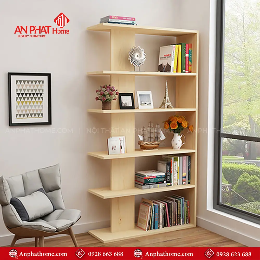 Kệ Sách Gỗ MDF Hiện Đại T-5448 14 Kệ Sách Gỗ MDF Hiện Đại T-5448