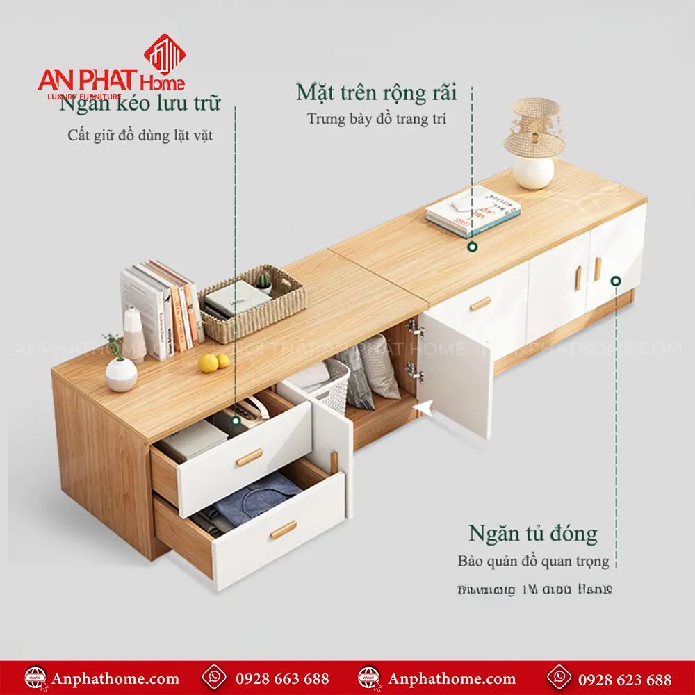 Kệ Tivi Hiện Đại Gỗ Công Nghiệp T-5380 14 Kệ Tivi Hiện Đại Gỗ Công Nghiệp T-5380